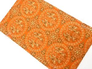 未使用品　獅子狩紋様織り出し　全通袋帯